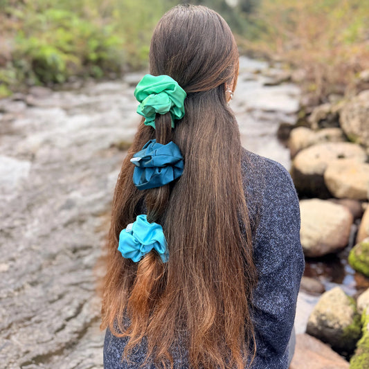 Scrunchie/Collet de Tela - Verde menta - Suavidad y protección para tu cabello