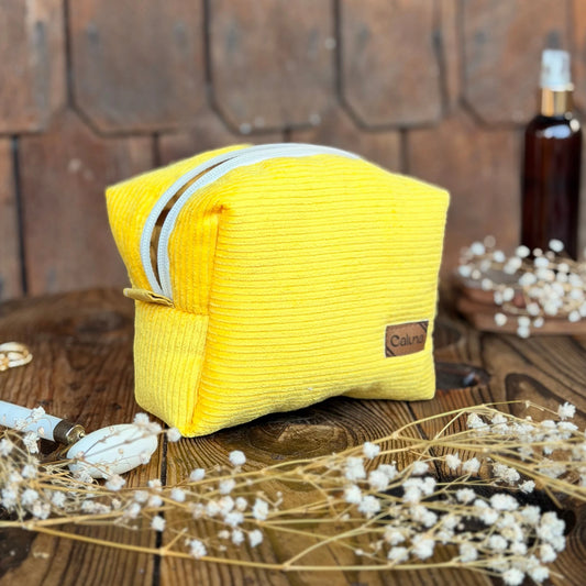 Cosmetiquero/Neceser Cubo - Pixel Amarillo - Capacidad sorprendente en formato compacto