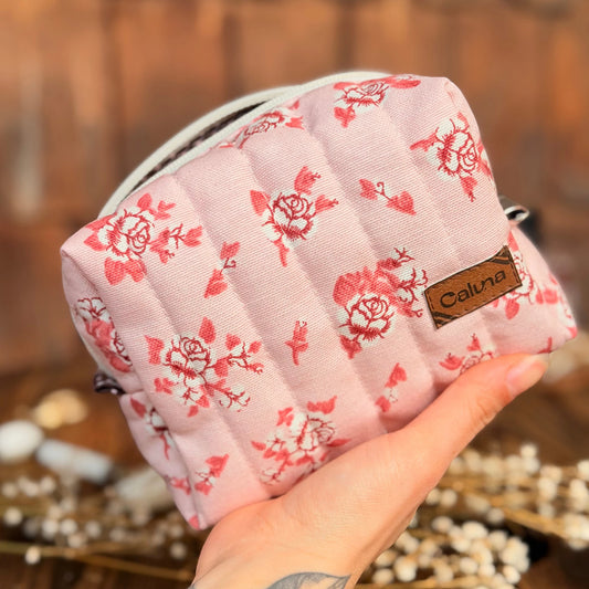 Cosmetiquero/Neceser Cubo - Té de rosas - Capacidad sorprendente en formato compacto