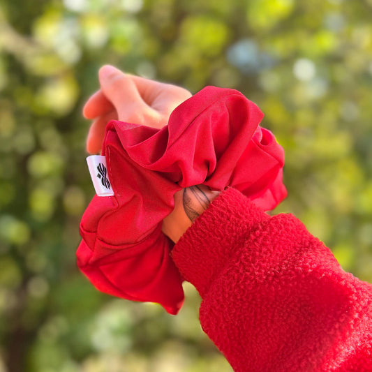 Scrunchie/Collet de Tela - Rojo  - Suavidad y protección para tu cabello