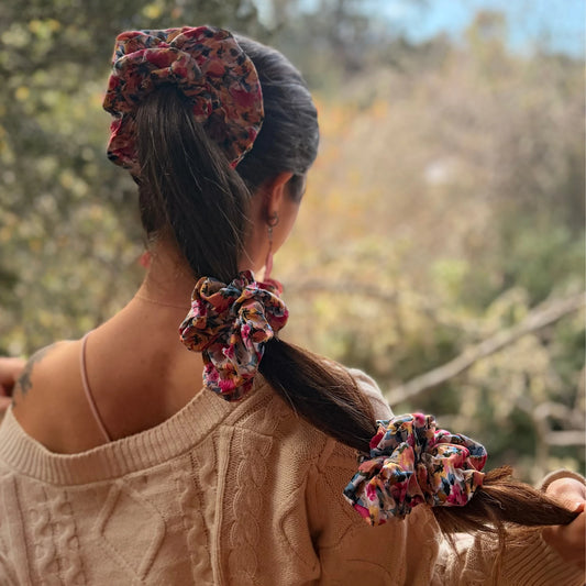 Scrunchie/Collet de Tela - Rosa silvestre - Suavidad y protección para tu cabello