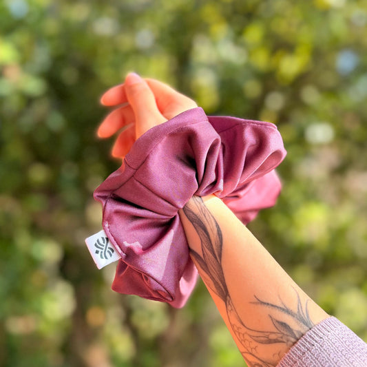 Scrunchie/Collet de Tela - Rosa viejo  - Suavidad y protección para tu cabello
