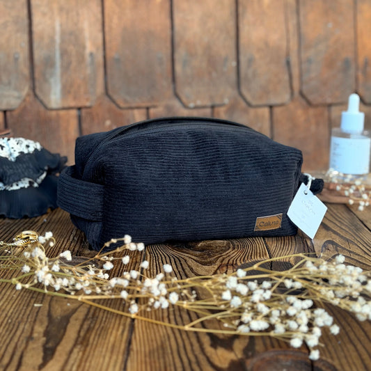 Cosmetiquero / Neceser Trotamundos - Negro -  Hecho a mano, resistente y pensado para acompañarte a todas partes