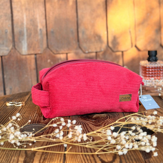 Cosmetiquero / Neceser Trotamundos - Rojo -  Hecho a mano, resistente y pensado para acompañarte a todas partes