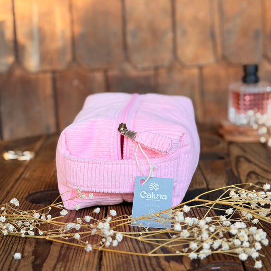 Cosmetiquero / Neceser Trotamundos - Rosa -  Hecho a mano, resistente y pensado para acompañarte a todas partes