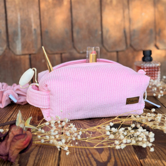 Cosmetiquero / Neceser Trotamundos - Rosa -  Hecho a mano, resistente y pensado para acompañarte a todas partes